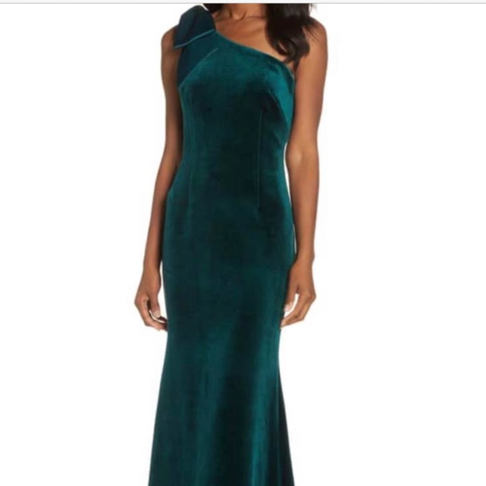 Eliza J Green Velvet Gown